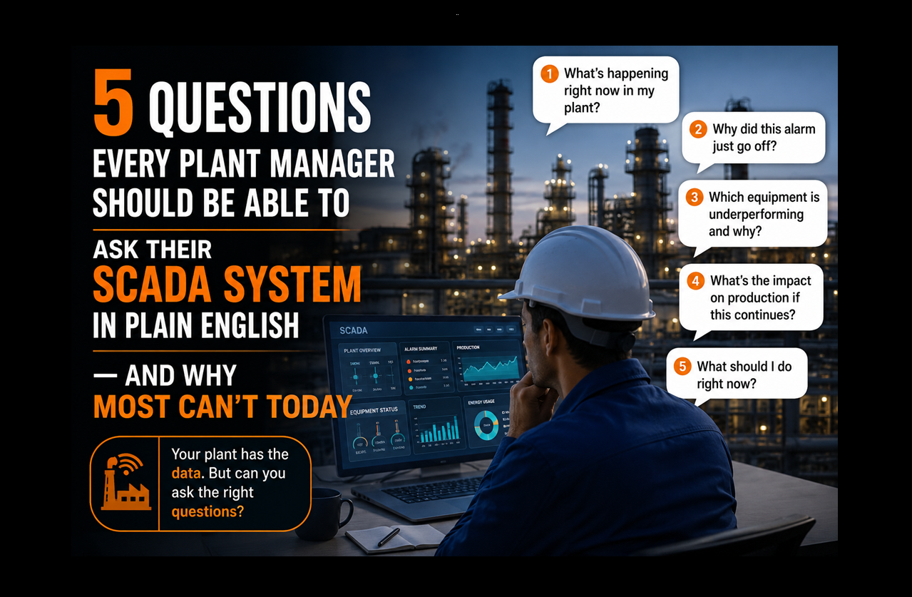 5 Questions Every Plant Manager Should Be Able to Ask Their SCADA System in Plain English — and Why Most Can’t Today